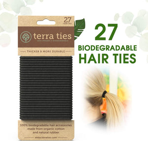 Hair Ties, 100% Organic & Biodegradable Terra Ties