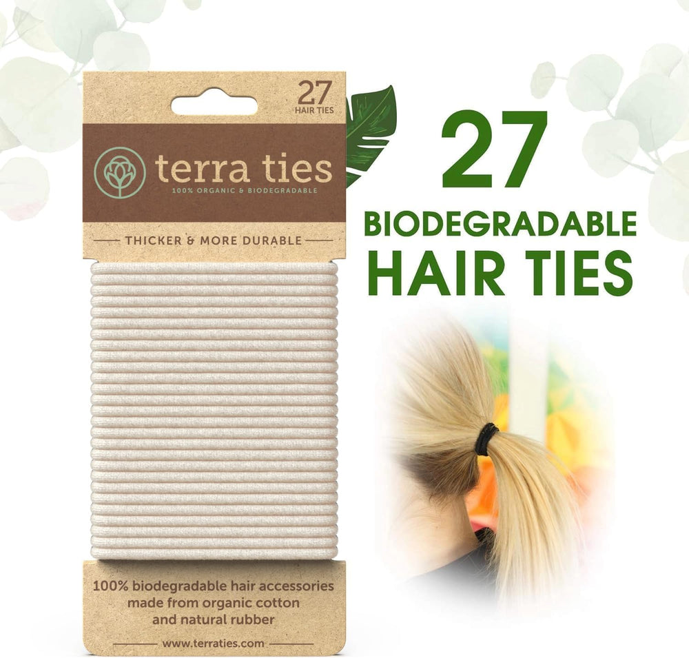 Hair Ties, 100% Organic & Biodegradable Terra Ties