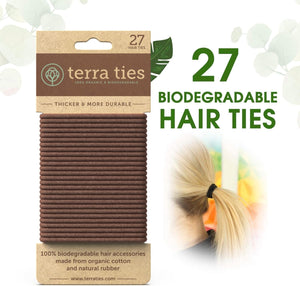 Hair Ties, 100% Organic & Biodegradable Terra Ties